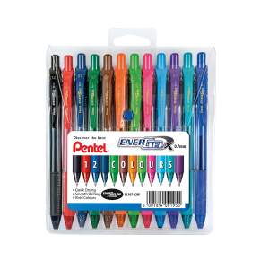 EnerGel-X 0.7mm Metal Tip Gel Roller Pen (12 PC Set)