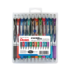 EnerGel 0.7mm Metal Tip Gel Roller Pen (12 PC Set)