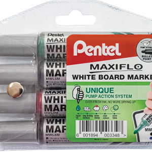 Maxiflo Pump-It 6.0mm Bullet Point White Board Marker