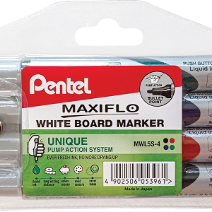 Maxiflo Pump-It 4.0mm Bullet Point White Board Marker