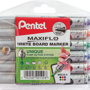 Maxiflo Pump-It 4.0mm Bullet Point White Board Marker