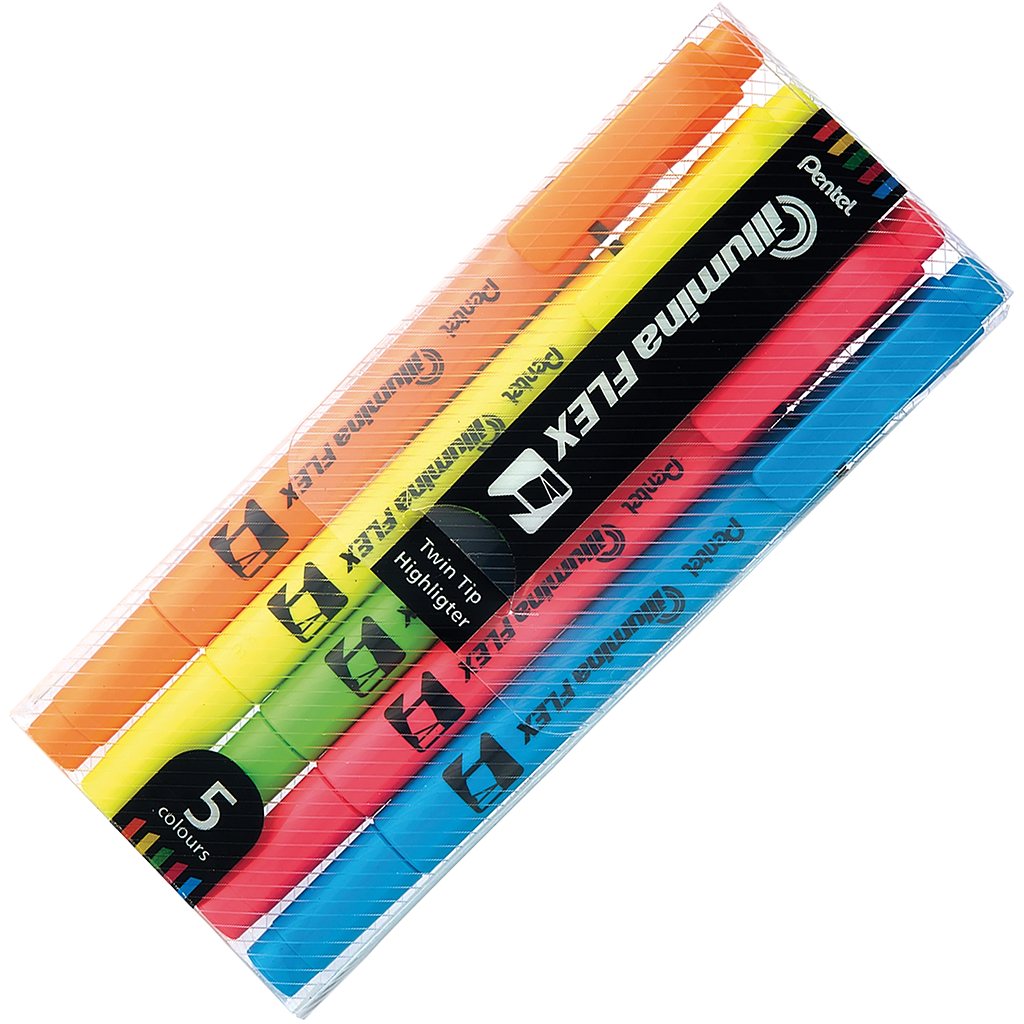 ILLUMINA FLEX Flexible Chisel/ Fine Bullet Point Highlighters