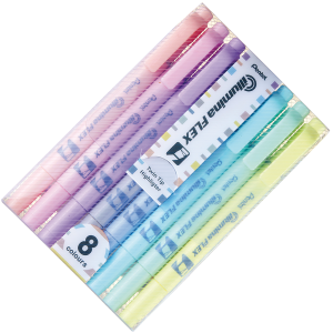 ILLUMINA FLEX Flexible Chisel / Fine Bullet Point Pastel Highlighters